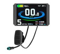 Jelquix Electric Bike LCD Meter, Color Display, Bike Display with 5 Pin Connector, for KT No 1 Communication Protocol 24V 36V 48V