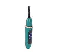 Jelquix Electric Eyelash Curler Intelligent Temperature Control USB Rechargeable Heated Eyelash Curler for All Skin Types 5.1" Long (Green)