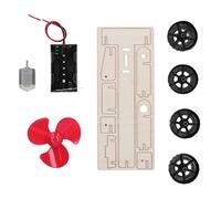 Jelquix Electric Wind Car Model Educational Toy for Kids, Wooden DIY Racing Car Kit with Motor and Fan Vane/Wing for Science Teaching Aids, for Improving Patience and Creativity, Suitable for Kids