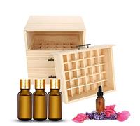 Jelquix Essential Oil Bottle Wooden Storage Case Organizer Delicate Durable 90 Slots Large Capacity for Friends and Families Gift 10.2 X 9.6 X 4.0 Inch Wood Essential Oil Box for Home Office