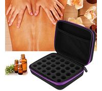 Jelquix Essential Oil Storage Handbag and Shockproof for Travel 30 Bottles Compatible with 5-15 Ml Bottles EVA Material Black (Violet)
