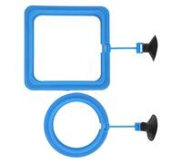 Jelquix Fish Feeding Ring Set for Aquarium, Durable Floating Food Feeder with Suction Cup, Encourages Picky Eaters, Made of Non- PVC - 2 Pack