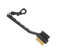 Jelquix Golf Club Cleaning Brush, Dual Sided Copper Steel Dense Portable Multifunctional Golf Club Cleaner Tool, with PP Handle, for Various Clubs Maintenance