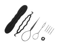 Jelquix Hair Bun Maker Stylish Hair Styling Disk for Multiple Hairstyles for Women Long 4PCS Accessories for Wedding Party, Plastic/Sponge/Metal (No. 2 9PCS)