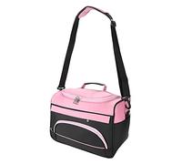 Jelquix Hairdressing Tool Carrying Bag Large Capacity Professional Quality for Salon and Home Use Durable Cloth 13.8" X 9.4" X 7.9" (Rose Pink)