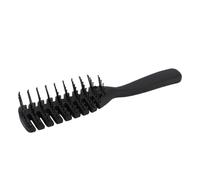 Jelquix Hollowed Out Vent Hair Brush Comfortable Grooming Tool for All Hair Types for Unisex Black