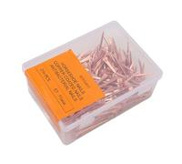 Jelquix Horseshoe Nails 250Pcs Copper Plated Rustproof Equestrian Riding Equipment for Livestock Farms (51mm E5)