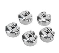 Jelquix Industrial Stainless Steel Bobbin Case Set of 5, Durable Sewing Machine Accessories for Lockstitch Sewing Machine, for Electric Industrial, 1.2 X 2.1cm