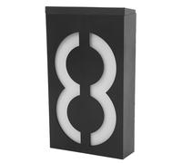 Jelquix LED Number Sign Light Solar-Powered Rainproof Address Plate for Shop Gates, Wall, Villa Front Door (Number 8)