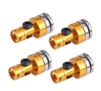 Jelquix Magnetic Body Post Mount 4PCS Aluminum for SCX10 4WD 1:10 RC Car, Durable Smooth Metal Surface, for Electric RC Car Enthusiasts, Aluminum Yellow/Black/Purple 8.7 * 4.3 Inches (Yellow)