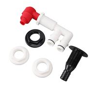 Jelquix Marine Pump Out Aerator Combo Kit, Recirculating Pump, 1 1/16 Inch Mounting Drain Valve Aerator with Air Intake, Drain Hose Connections, Ideal for Boat Live Wells Bait Wells