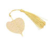 Jelquix Metal Leaf Bookmark Exquisite Hollow Out Gold Leaf Bookmark for Book Lovers Writers Readers, s for DIY Inspiration, 1 Piece (7.8x5.2cm / 3.1x2.0in)