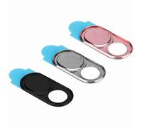 Jelquix Metal Lens Cap Camera Privacy Sticker Webcam Cover for Smartphone Tablets, Thin Webcam Protect for Cyber Security, Suitable for All Devices (Silver black pink mixed color)