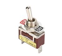 Jelquix Mini Toggle Switch Durable 2 Pin 2 Position ON OFF for Mechanical Valve Users Plastic Iron 5PCS