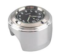 Jelquix Motorcycle Handlebar Clock Precise Time Durable Shockproof for Riding Aluminium Alloy Chrome Plated 1 Unit