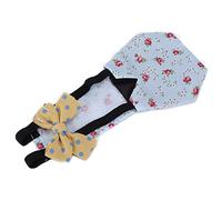 Jelquix Pet Chicken Duck Diapers Lovely Bow Tie Poultry Diaper for Clean Indoor Floor, Breathable Goose Clothes Nappy for Chickens, Ducks, Geese (L Blue)