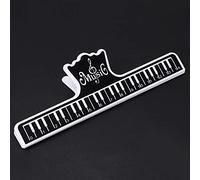 Jelquix Plastic Music Bookmark Clamp/Holder with Moderate Clamping Force for Easy Use, 2Pcs Musical Note Clamp/Holder for Music Lovers (Black)