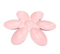 Jelquix PP Durable Pet Six Petals Feeding Bowl for Cats Dogs, Space-Saving Design, Multi-Functional Food & Water Feeder, 42x42cm 299g, Available in Blue Green Pink (Pink)