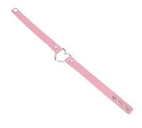 Jelquix PU Leather Heart Shaped Choker Exquisite Decoration Adjustable Necklace for Fashionable Women (Pink)