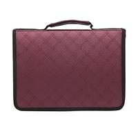 Jelquix PU Leather Pencil Case, 150 Slot Art Pencil Organizer, Portable Drawing Supply Bag with Handle for Students & Artists (Aubergine)