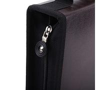 Jelquix PU Leather Pencil Case, 150 Slot Art Pencil Organizer, Portable Drawing Supply Bag with Handle for Students & Artists (Dark Coffee)