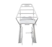 Jelquix Rear Luggage Rack, Seamless Welded Iron Replacement Rack, Chrome Plating with Bungee Cord Support, Ideal for Monkey Z50 Z50J Z50A, Additional Storage Capacity (Silver)