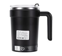 Jelquix Self Stirring Mug 380ml for Coffee and Travel | Magnetic Mixing, Touchscreen LCD, USB Rechargeable Stainless Steel Cup for Office, 500mAh Battery