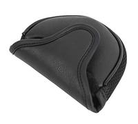 Jelquix Semicircle PU Leather Guard Waterproof Putter Headcover Thick Plush Inside for Advertising Promotion, 4.3x5.3in (Black)