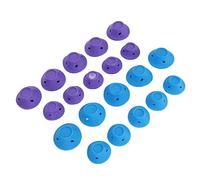 Jelquix Silicone Mushroom Hair Curler Set Heatless Hair Rollers for Beautiful Curls for Short Medium Long, Portable Home Travel Use, Purple Blue, 20pcs