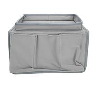 Jelquix Sofa Armrest TV Remote Control Organizer Durable Armchair Couch Bag with Cup Holder Tray for Living Room Office Dorm Bedroom, Oxford Cloth (Grey)