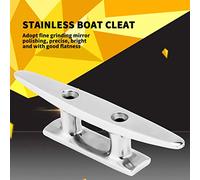 Jelquix Stainless Steel Boat Mooring Cleat Durable Marine Yacht Deck Rope Cleat for Dock 4 Inch No Drilling Required, Perfect for Boats, Marine Applications