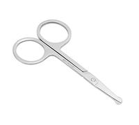 Jelquix Stainless Steel Round Nose Scissors Safe and Compact Trimmer for Nose Eyebrows and Beards Ideal for Men with Durable Stainless Steel Material