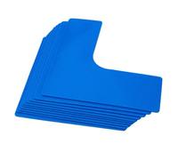 Jelquix Throw Down Markers for Basketball Soccer, 7.87 Inch, 10 Pcs | Non Slip TPE Right Angle Court Lines, Blue Tennis Training Arrows for CoachES Indoor Outdoor