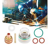 Jelquix TIG Torch Kit High Visibility Welding Torch Accessories Provides Uniform Gas for WP9 WP20 Argon Arc Welding Perfect for Small Jobs Material:Glass,Copper,Rubber (3.2mm)