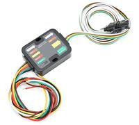 Jelquix Trailer Wiring Converter, 3 to 2 Wire Tail Light Adapter Kit with 60 Inch Wiring 4 Way Flat Plug & Dust Cover for LED Compatible Vehicles