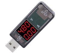 Jelquix USB Color LCD Voltmeter Charger for Power Bank Phone Pad, Portable USB Tester for QC2.0/QC3.0 Fast Charge Test (Black)