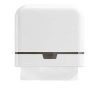 Jelquix Wall Mount Paper Towel Dispenser, Commercial Hand Towel Holder with 2 Way Unlocking, Transparent Window, 200 Sheets Capacity, Ideal for Kitchen, Bathroom, Public Places (White)