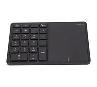 Jelquix Wireless Numeric Keypad, 22 Keys with Large Touchpad BT5.0 & 2.4G Dual Mode Portable, Compatible with IOS MacOS (Black)