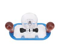 Jelquix Woodworking Trimmer Router Base, Handhold Aluminum Alloy Router Plunge Base Transparent Bracket with Wooden Handle, Ideal for 65mm Trimming Machine