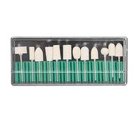 Jelquix Wool Felt Nail Grinding Polishing Head Set Precision 12pcs Nail Drill Bits for Home Use and Salon