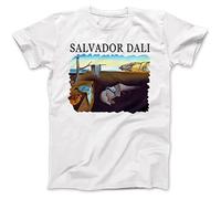 JELU Gown Salvador Dali The Persistence of Memory 1931 Artwork T-Shirt White White(XX-Large)