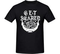 JELU Women's 100% Comfortable Cotton T-Shirt/Tee/Shirt, Get Scared(Medium)