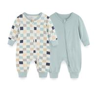 JELYLOVE Unisex Rayon Made from Bamboo Zipper Baby Boy Girl Rompers 2 Pcak Long Sleeve Infants Jumpsuits New Born Clothes