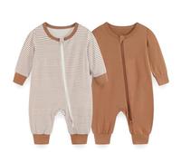 JELYLOVE Unisex Rayon Made from Bamboo Zipper Baby Boy Girl Rompers 2 Pcak Long Sleeve Infants Jumpsuits New Born Clothes