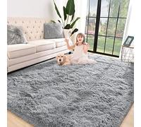 Jelymark Super Soft Shaggy Rug for Bedroom, 4x5.9 Feet Fluffy Carpet for Living Room, Fuzzy Indoor Plush Area Rug for Home Decor, Furry Floor Rugs for Dorm, Kids Nursery Rug for Girls, Grey
