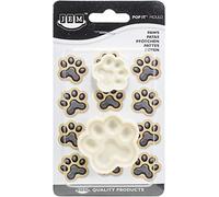 JEM 2-Piece Large/Small "Pop It" Paws Shaped Mould for Cake Decorating, Ivory, 1.6 x 9.1 x 16 cm
