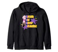 Jem And The Holograms Jem Is My Name Alter-Ego Jem Retro Zip Hoodie
