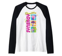 Jem and The Holograms Showtime Synergy Band Box Portraits Raglan Baseball Tee