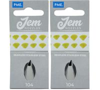 JEM Medium Petal/Ruffle Piping Nozzle no. 104 (Pack of 2)