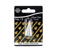 JEM Open Star Piping Nozzle no. 13, silver